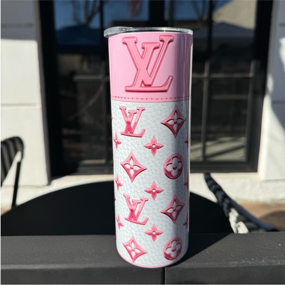 Louis Vuitton Pink and Gray Tumbler